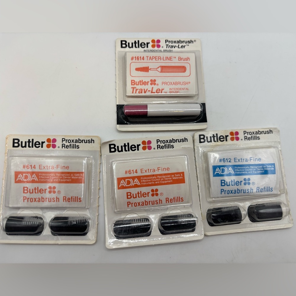 Vintage Butler Proxabrush Trav-Ler Three Refills #612 & #614 Discontinued USA